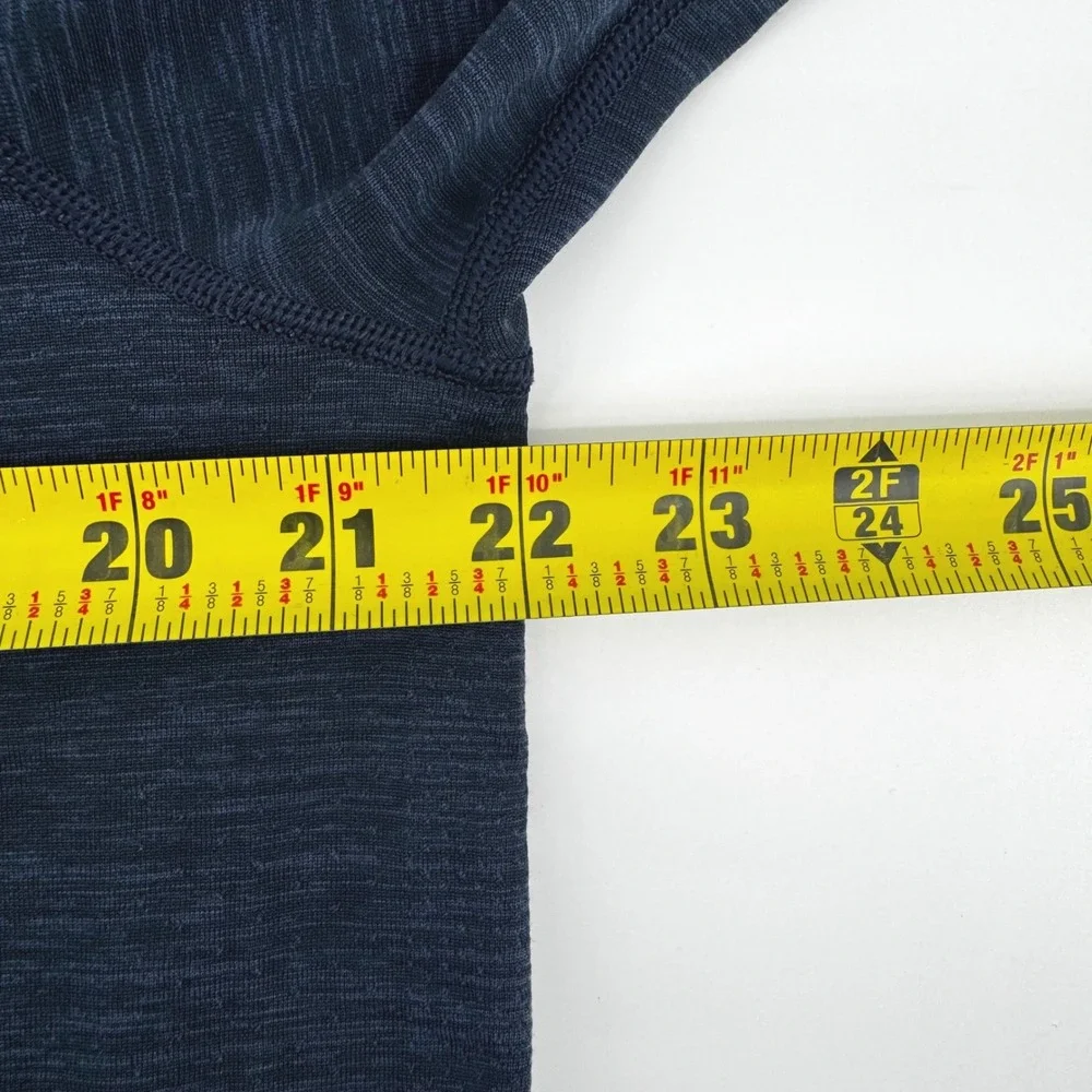 Lululemon Mens XL Metal Vent Tech 1/2 Zip Pullover Mens Navy Blue‎ Space Dye